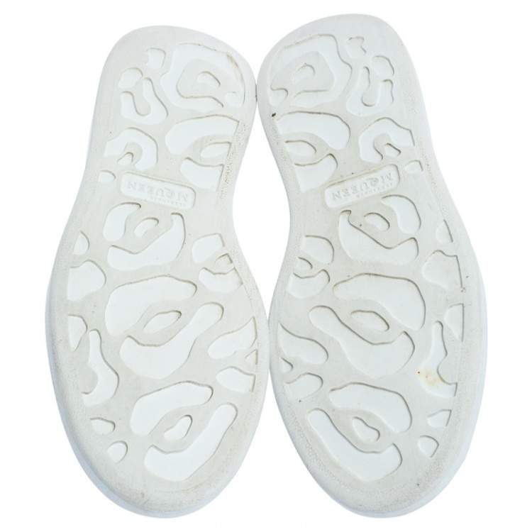 Pre Owned Alexander Mcqueen White Leather Oversized Low Top Sneakers Size 36.5