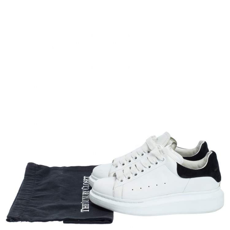 Pre Owned Alexander Mcqueen White Leather Oversized Low Top Sneakers Size 36.5