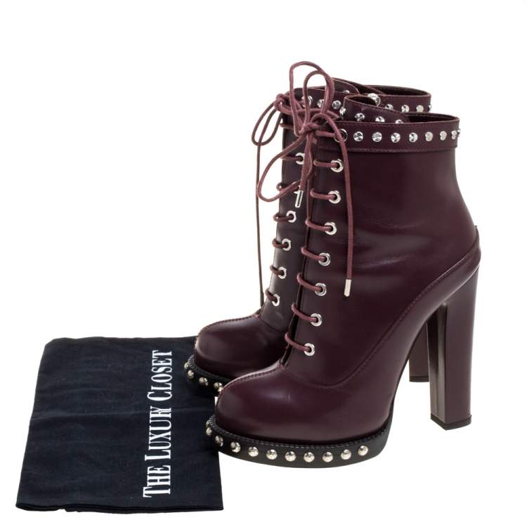 alexander mcqueen hobnail ankle boots