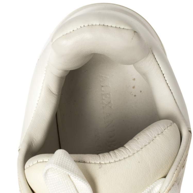 Pre Owned Alexander McQueen White Leather Oversized Sneakers Size 36