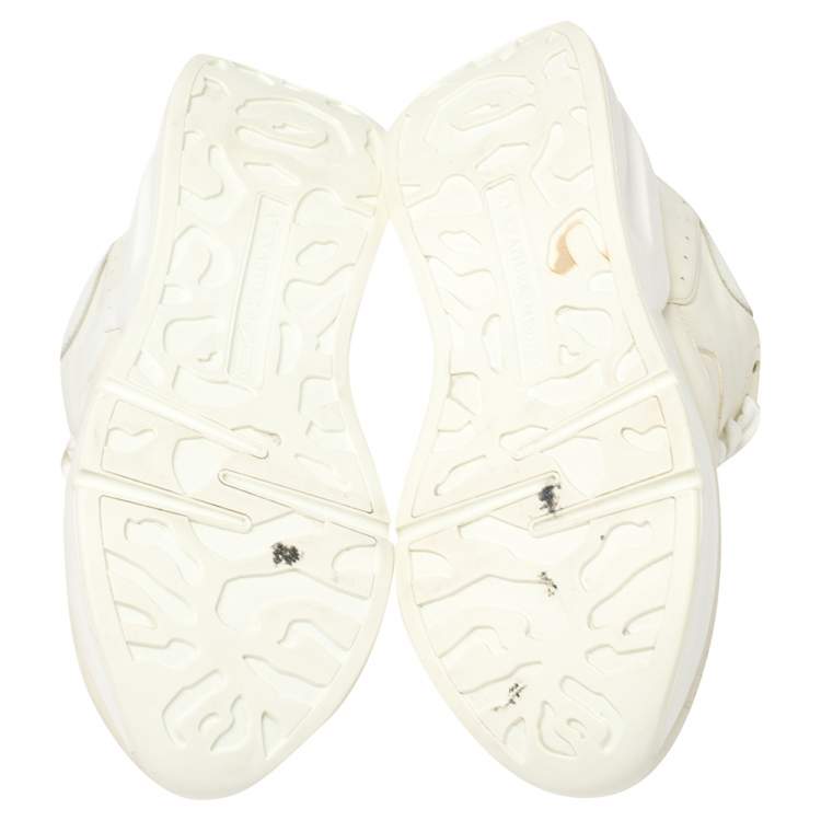 Pre Owned Alexander McQueen White Leather Oversized Sneakers Size 36