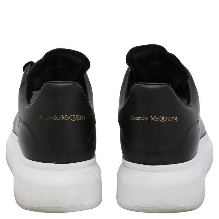 Pre Owned Alexander McQueen Black Leather Larry Sneakers Size EU 37.5 