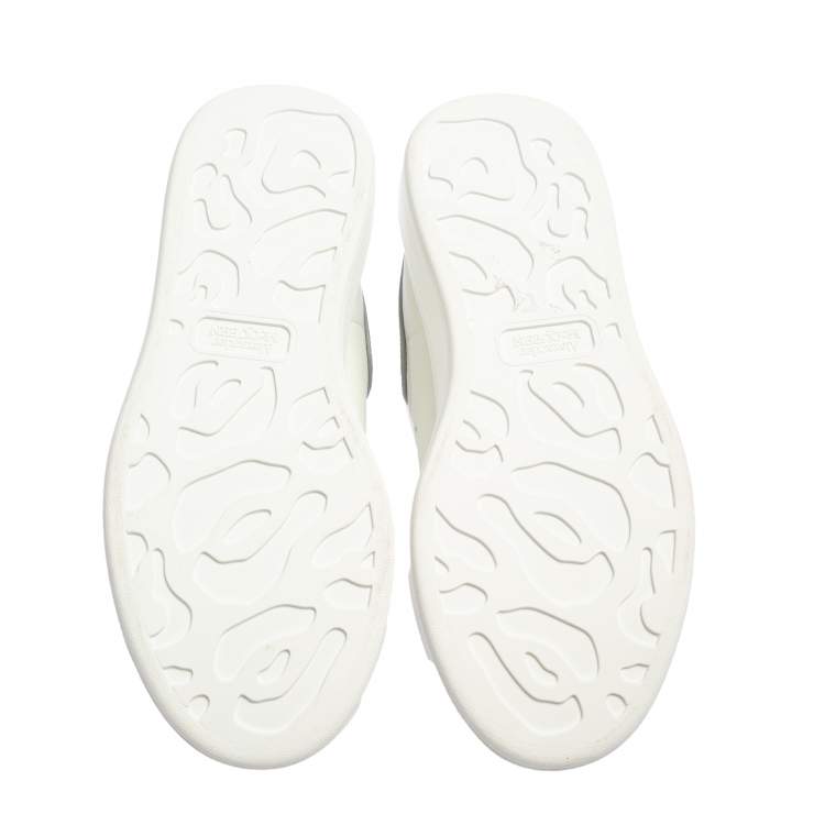 Pre Owned Alexander McQueen White Leather Lace Up Platform Sneakers Size 37