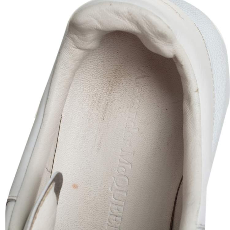 Pre Owned Alexander McQueen Off-White Leather Oversized Sneakers Size 40