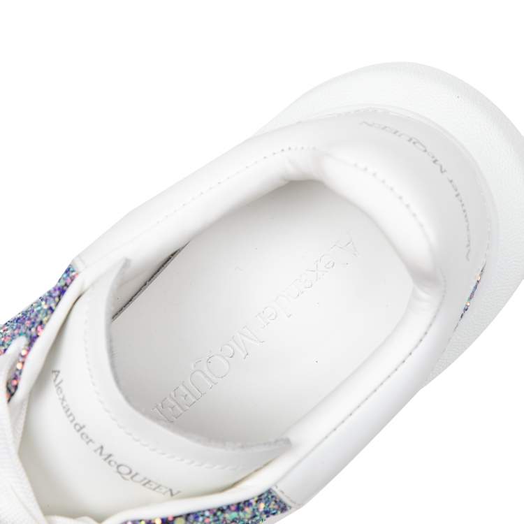 Pre Owned Alexander McQueen Multicolor Glitter Oversized Low Top Sneakers Size 39