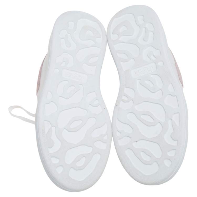 Pre Owned Alexander McQueen White Leather Oversized Low Top Sneakers Size 34
