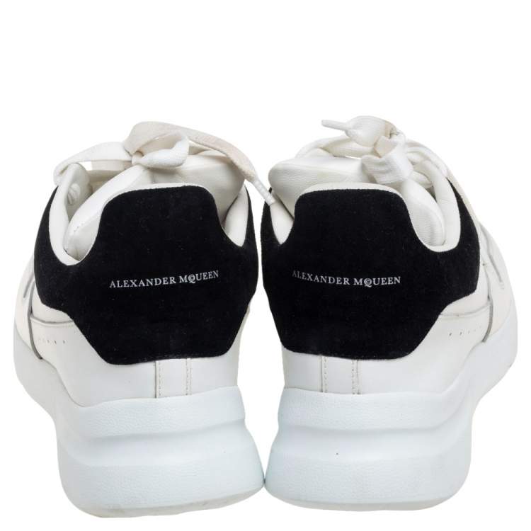 Pre Owned Alexander McQueen White Leather Larry Oversized Sneakers Size 38.5