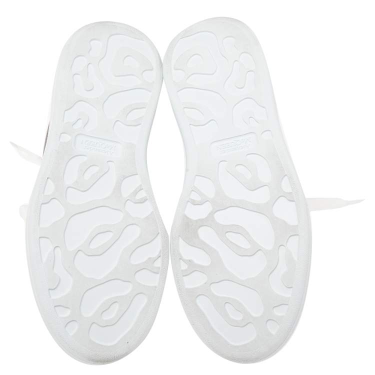 Pre Owned Alexander McQueen White Leather Oversized Sneakers Size 37
