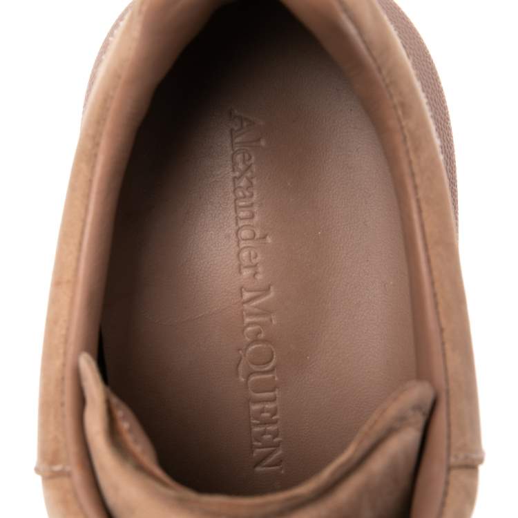 Pre Owned Alexander McQueen Brown Nubuck Leather Oversized Sneakers Size 41