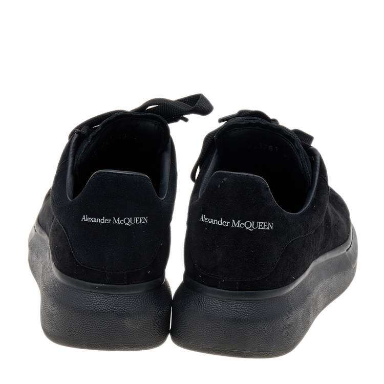 Pre Owned Alexander McQueen Black Suede Larry Oversized Sneakers Size 39