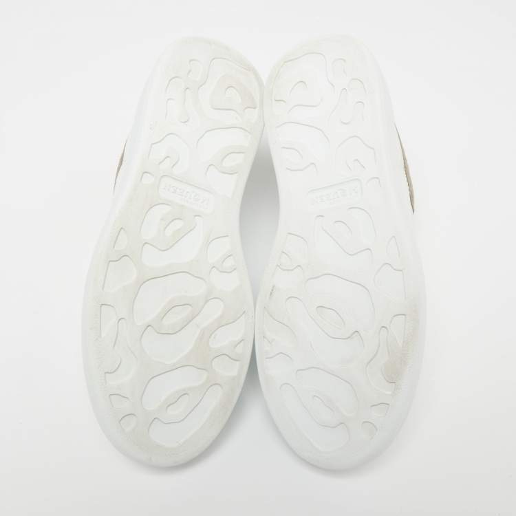 Pre Owned Alexander McQueen White Leather Oversized Sneakers Size 36.5