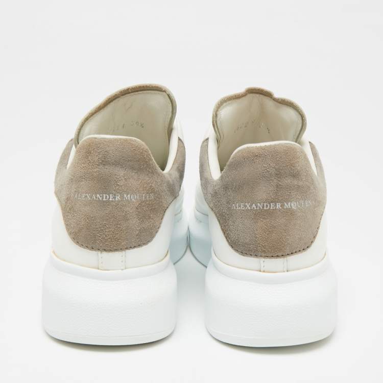 Pre Owned Alexander McQueen White Leather Oversized Sneakers Size 36.5