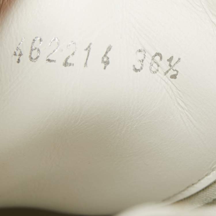 Pre Owned Alexander McQueen White Leather Oversized Sneakers Size 36.5
