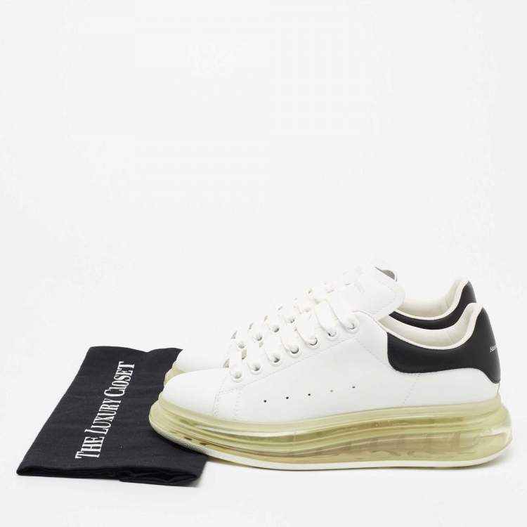 Pre Owned Alexander McQueen White Leather Oversized Low-Top Sneakers Size 40