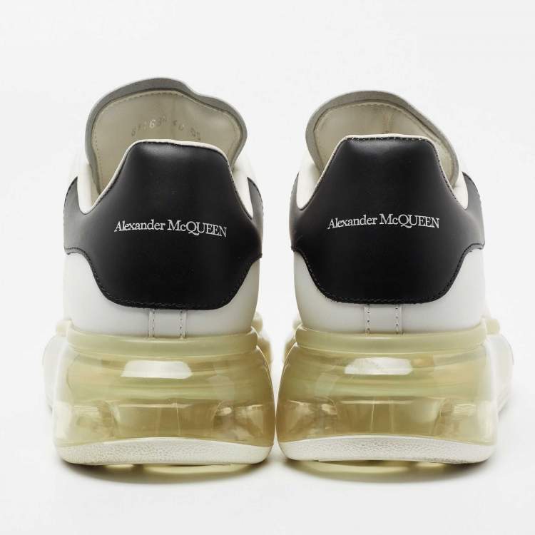 Pre Owned Alexander McQueen White Leather Oversized Low-Top Sneakers Size 40
