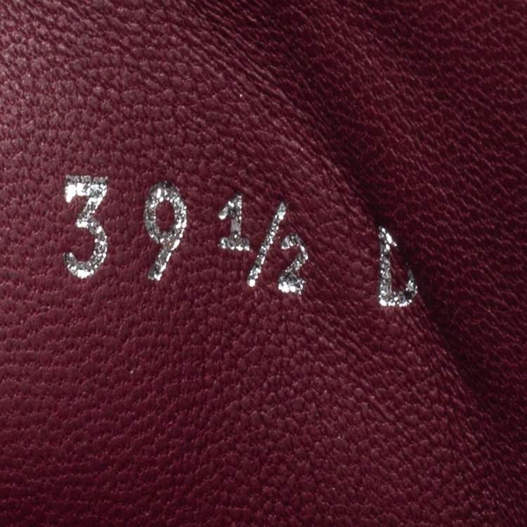 Pre Owned Alexander McQueen Burgundy Velvet And Snakeskin Oversized Low Top Sneakers Size 39.5