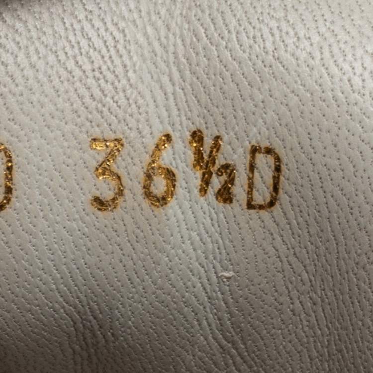 Pre Owned Alexander McQueen White Leather Lace Up Sneakers Size 36.5