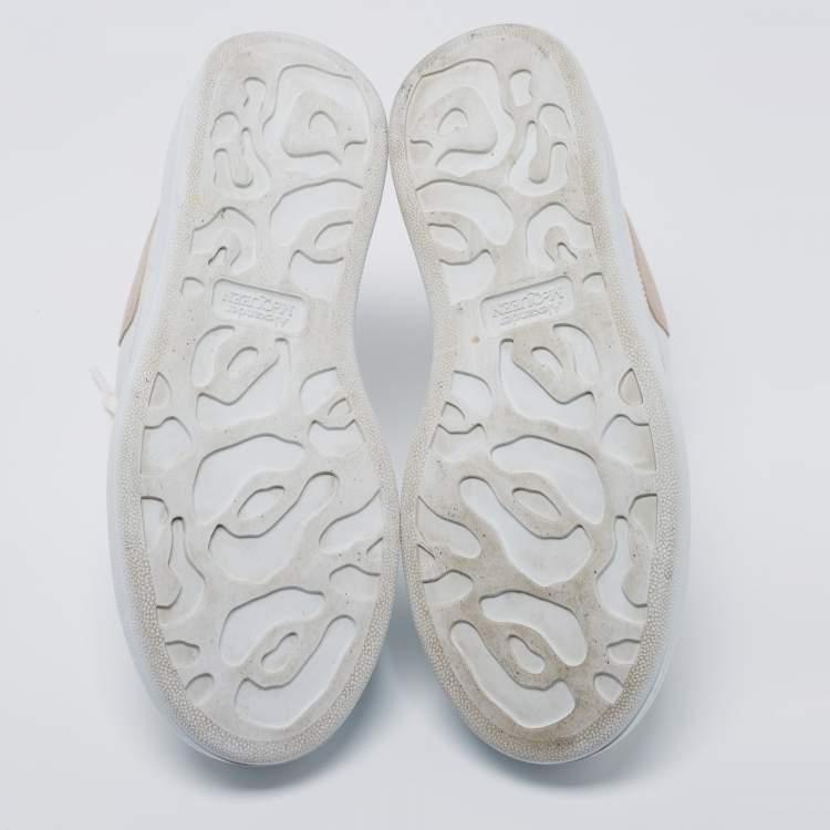 Pre Owned Alexander McQueen White Leather Oversized Sneakers Size 36