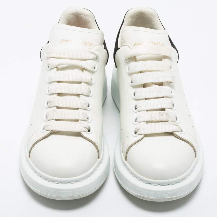 Pre Owned Alexander McQueen White Leather Oversized Sneakers Size 39