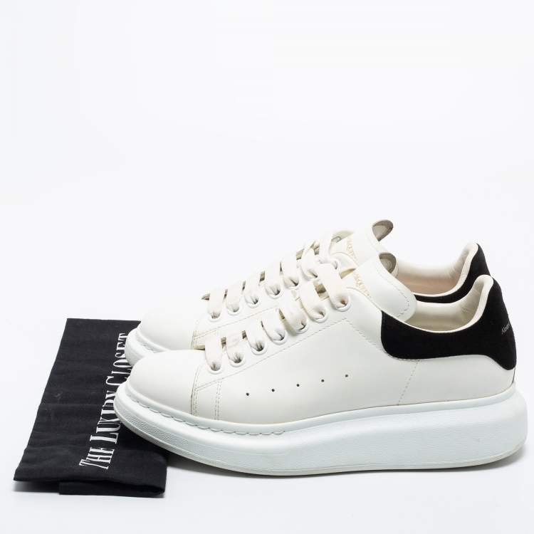 Pre Owned Alexander McQueen White Leather Oversized Sneakers Size 39