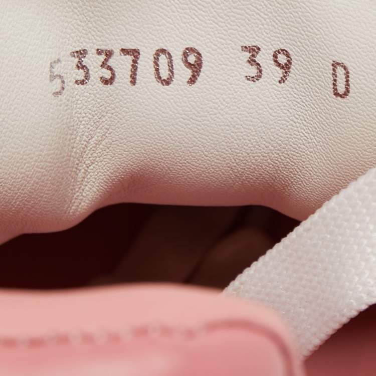 Pre Owned Alexander Mcqueen White/ Pink Leather Oversized Sneakers Size 39