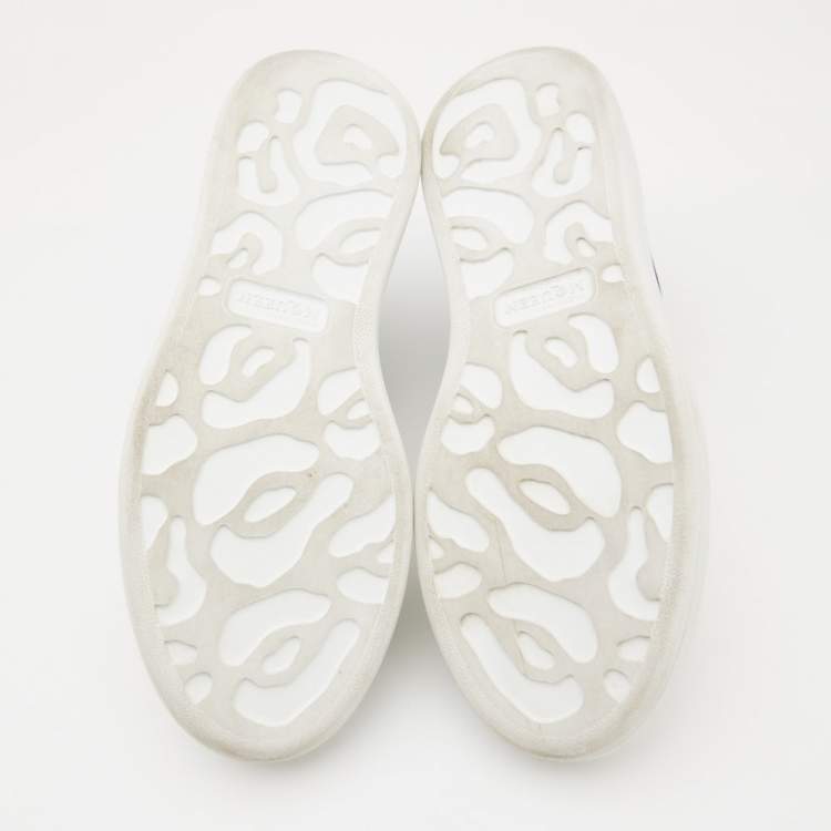 Pre Owned Alexander McQueen White Leather Oversized Sneakers Size 37.5