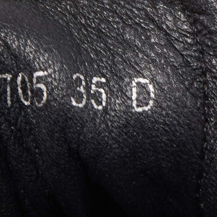 Pre Owned Alexander McQueen Black / White Canvas Tread Slick Low Top Sneakers Size 35