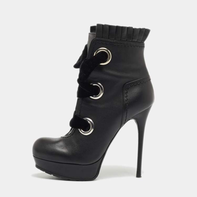 Alexander McQueen Platform Thigh-High Boots - Black