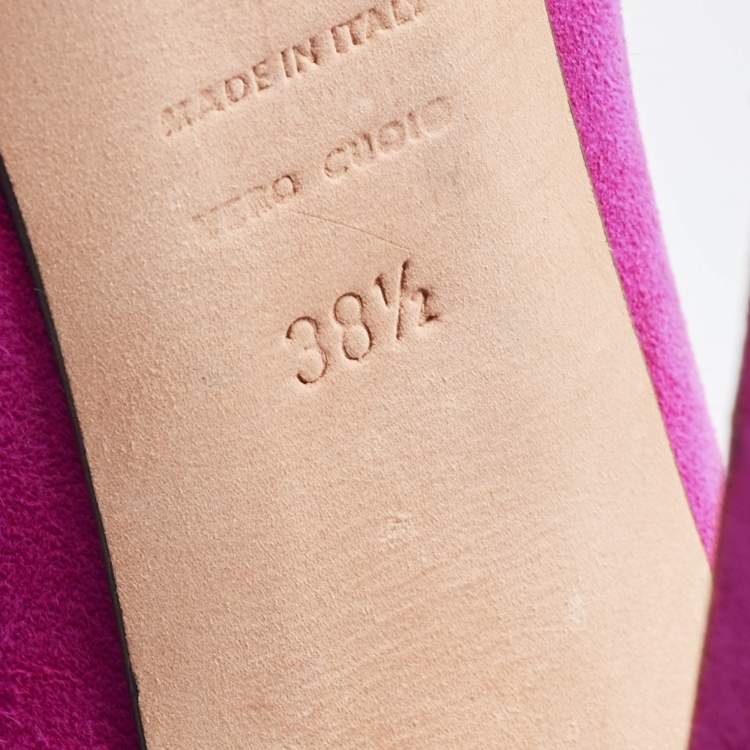 Pre Owned Alexander McQueen Pink Suede Embellished Skull Studded Platform Peep Toe Pumps Size 38.5