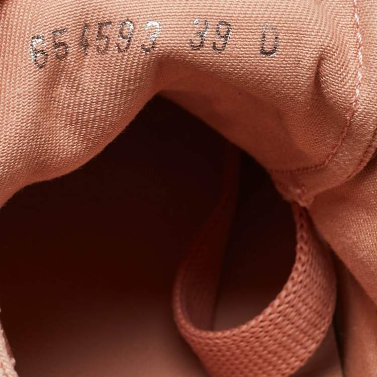 Pre Owned Alexander McQueen Old Rose/white Plimsoll Platform Sneaker Size 39