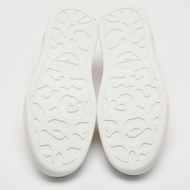 Pre Owned Alexander McQueen Old Rose/white Plimsoll Platform Sneaker Size 39