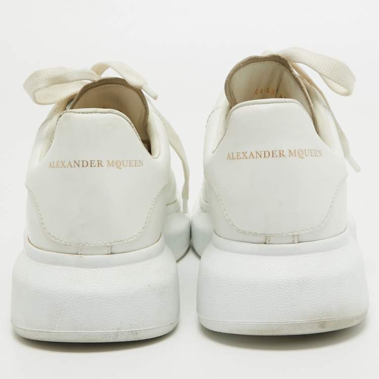 Pre Owned Alexander McQueen White Leather Oversized Sneakers Size 39