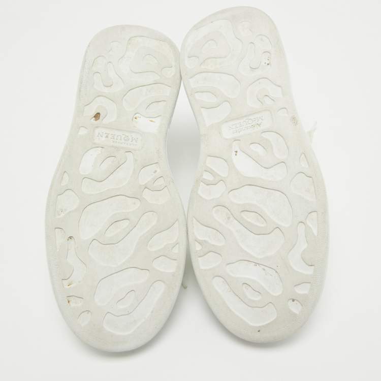 Pre Owned Alexander McQueen White Leather Oversized Sneakers Size 39