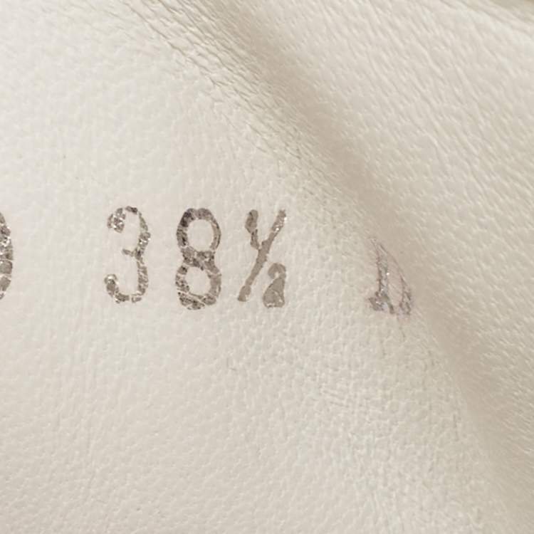 Pre Owned Alexander McQueen White Leather and Suede Larry  Sneakers Size 38.5