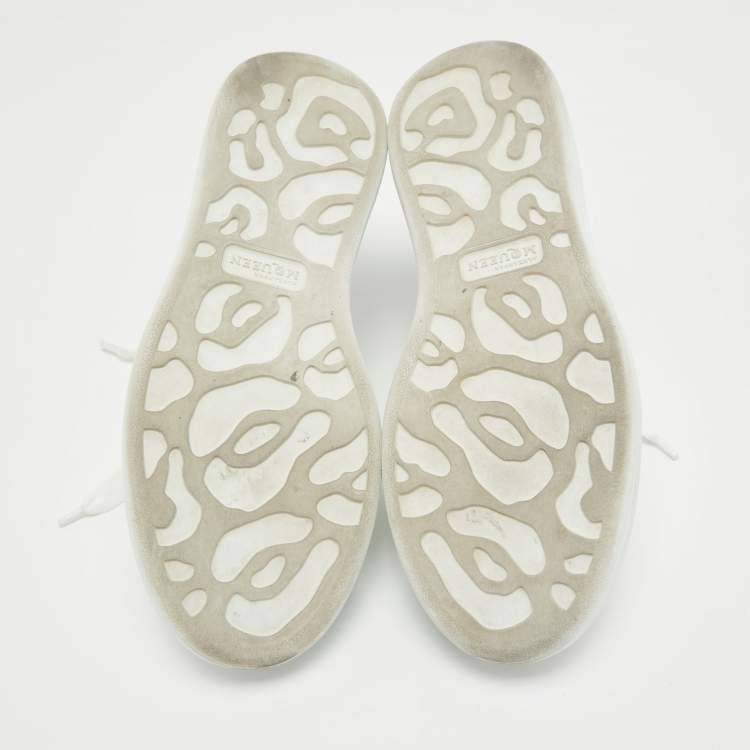 Pre Owned Alexander McQueen White Leather Oversized Sneakers Size 38