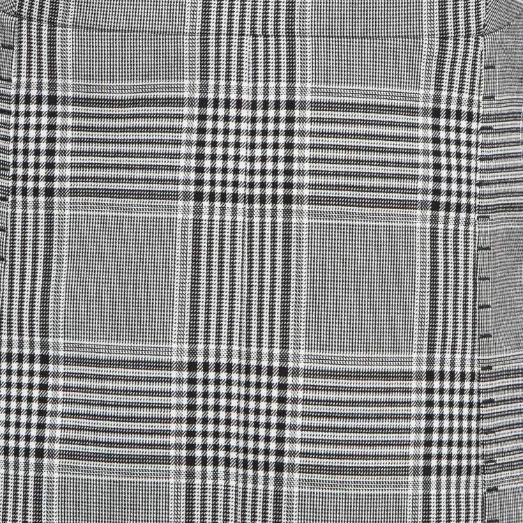Pre Owned Alexander Wang Grey Plaid Wool Blend Scoop Neck Mini Dress L
