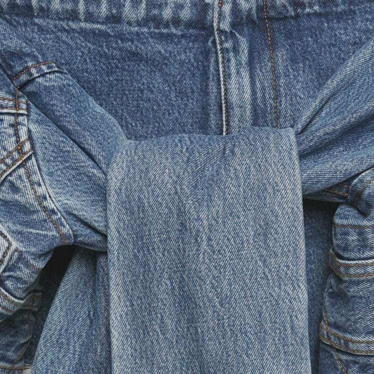 Pre Owned Alexander Wang Denim Jacket Trim Skorts S