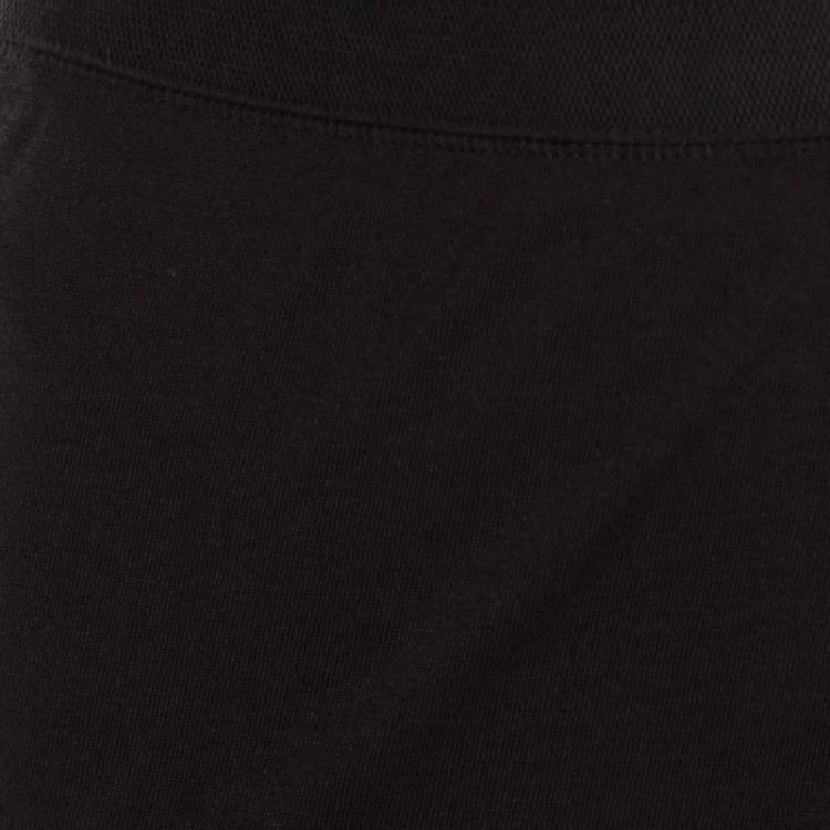 Pre Owned T by Alexander Wang Black Stretch Draped Mini Skirt L