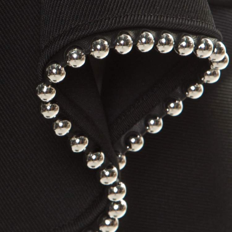 Pre Owned Alexander Wang Black Embellished Trim Peplum Shift Dress M