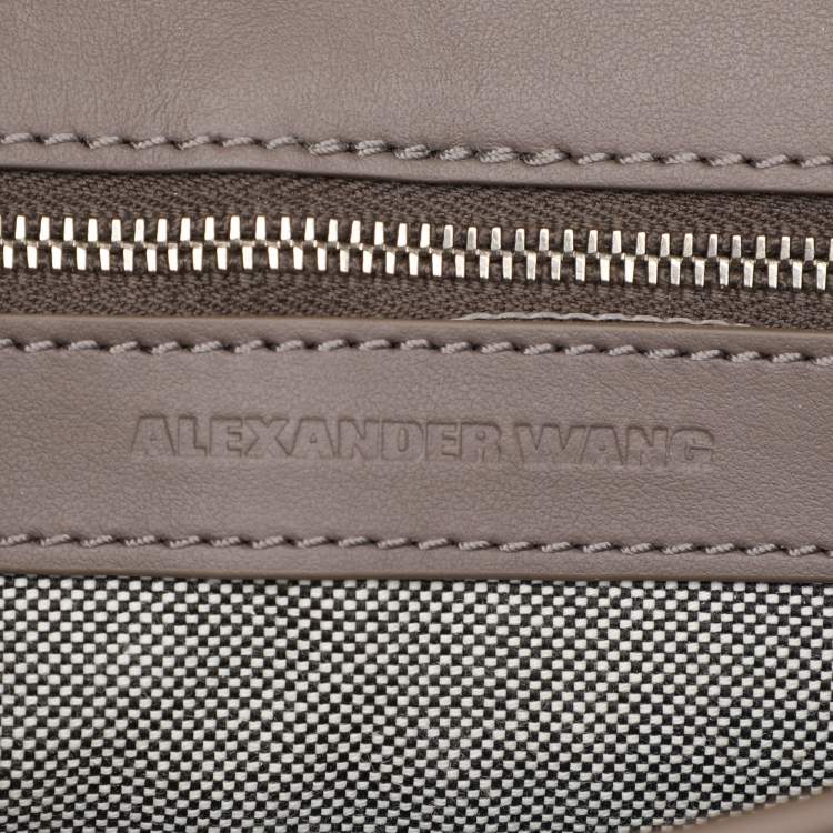 Pre Owned Alexander Wang Grey Leather Attica Top Handle Bag