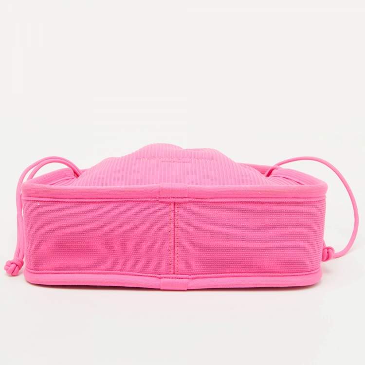 Pre Owned Alexander Wang Fuchsia Pink Knit Fabric Small Ryan Hobo