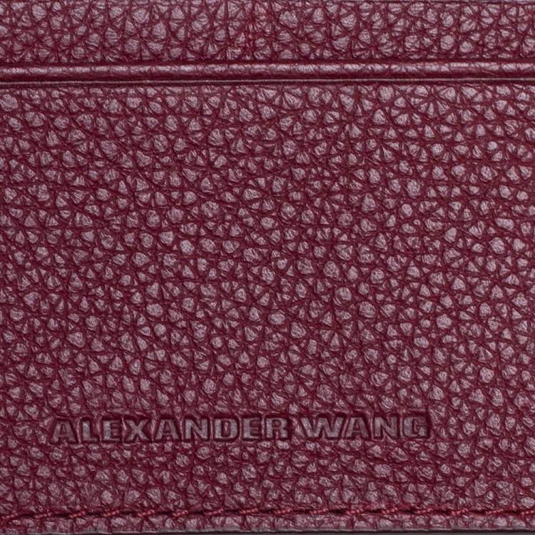Pre Owned Alexander Wang Burgundy Leather Mini Roxy Studded Bucket Bag