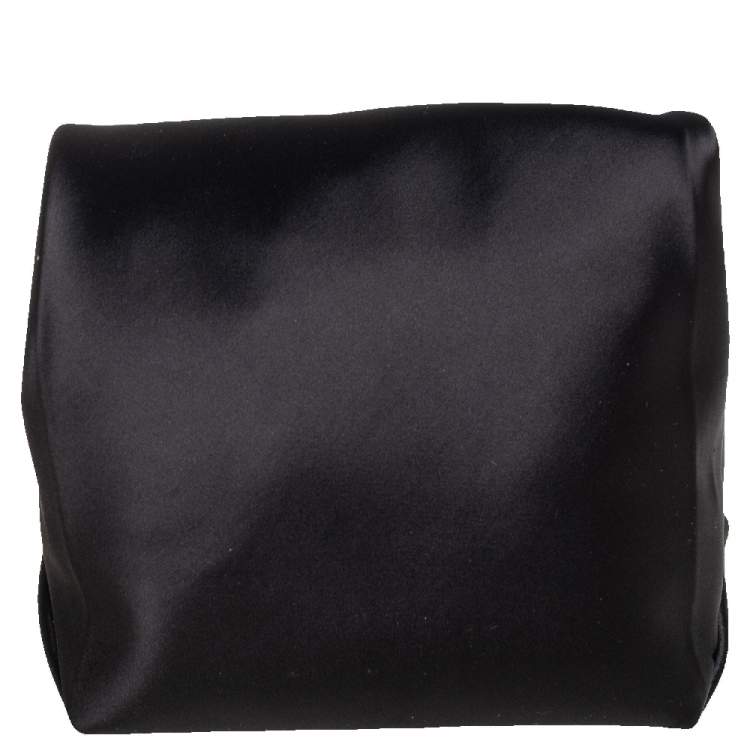 Pre Owned Alexander Wang Black Satin Lunch Clutch