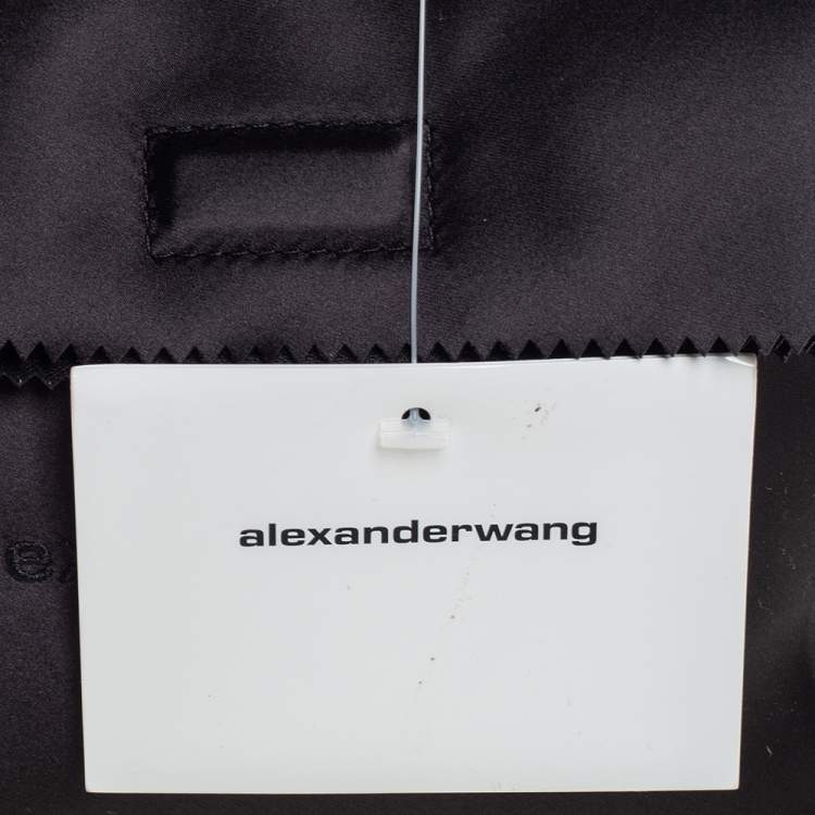 Pre Owned Alexander Wang Black Satin Lunch Clutch