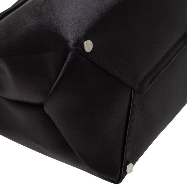Pre Owned Alexander Wang Black Satin Lunch Clutch