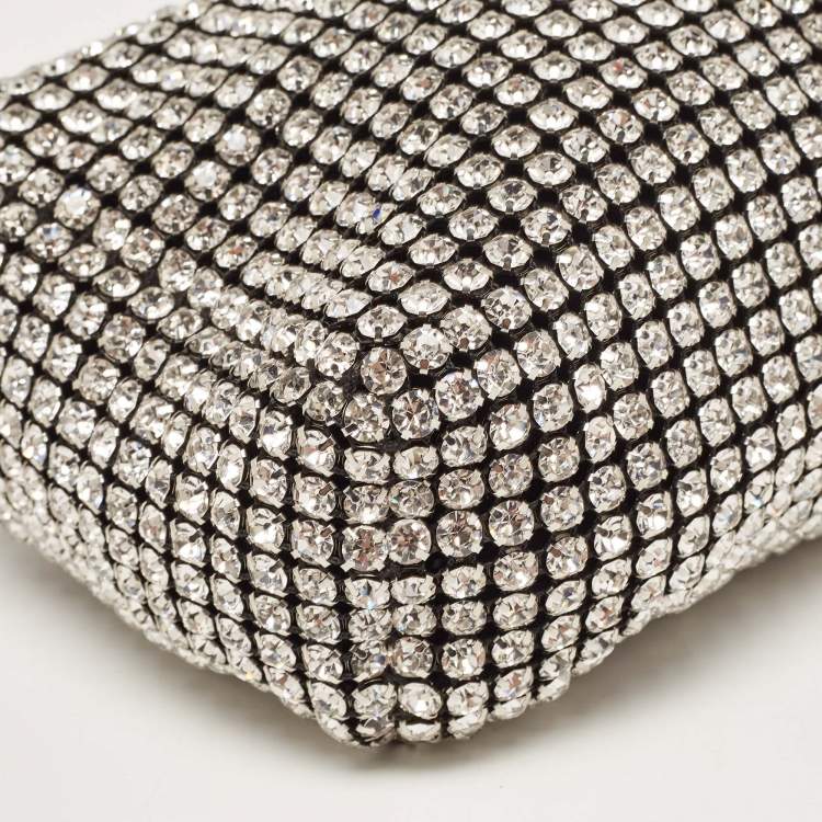 Pre Owned Alexander Wang Black Crystal Embellished Mini Heiress Pouch Bag
