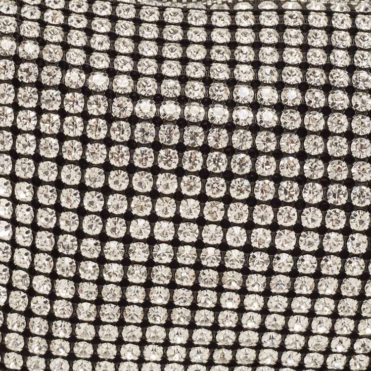 Pre Owned Alexander Wang Black Crystal Embellished Mini Heiress Pouch Bag