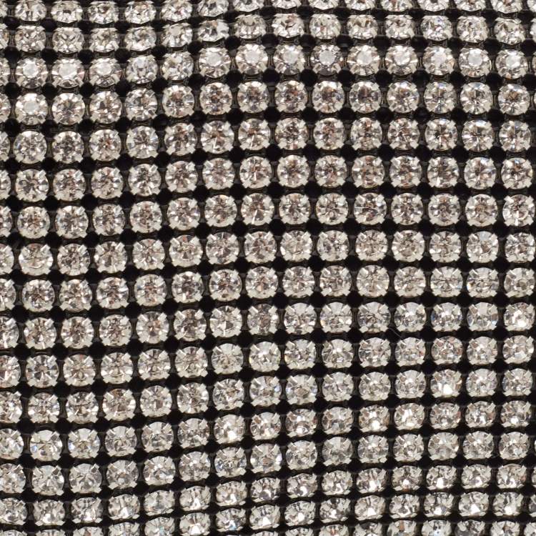 Pre Owned Alexander Wang Black Crystal Embellished Mini Heiress Pouch Bag