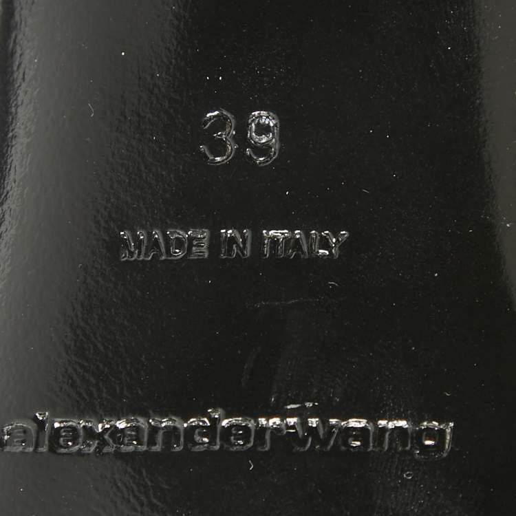 Pre Owned Alexander Wang Black Leather Viola Pumps Size 39