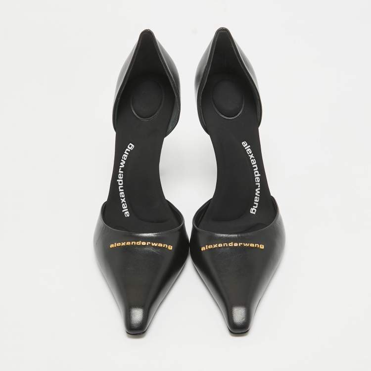 Pre Owned Alexander Wang Black Leather Viola Pumps Size 39